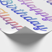 Elegant Happy Birthday Pattern Cadeaupapier (Hoek)