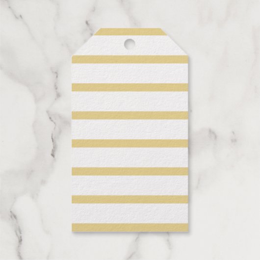 Elegant Happy Birthday Script Font Gold Cadeaulabels (Achterkant)