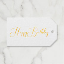 Elegant Happy Birthday Script Font Gold