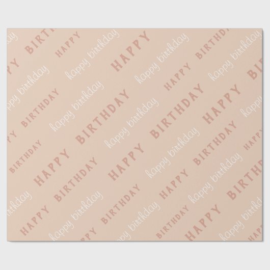 Elegant Happy Birthday Wrapping Paper Cadeaupapier (Vlak)