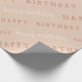 Elegant Happy Birthday Wrapping Paper Cadeaupapier (Hoek)
