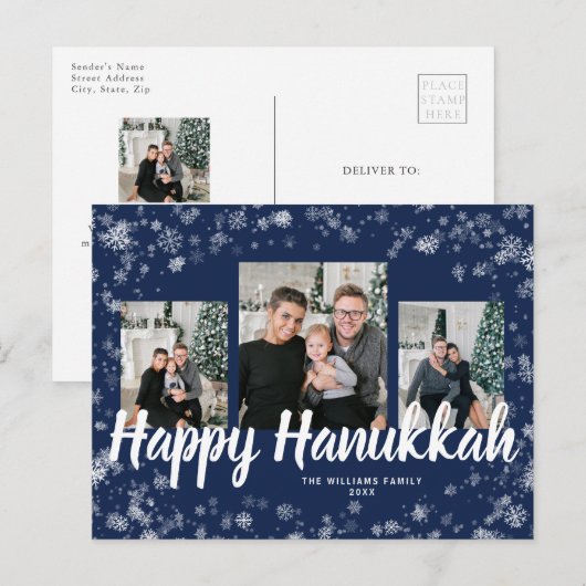 Elegant Happy Chanoeka Briefkaart (Voorkant / Achterkant)