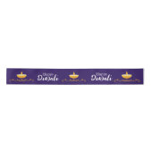 Elegant Happy Diwali Custom Satin Ribbon Satijnen Lint (Voorkant)