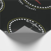 Elegant Happy Diwali Diya Flame Star Wreath Cadeaupapier (Hoek)