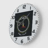 Elegant Happy Diwali Diya Flame Star Wreath Grote Klok (Hoek)