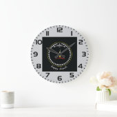 Elegant Happy Diwali Diya Flame Star Wreath Grote Klok (Huis)