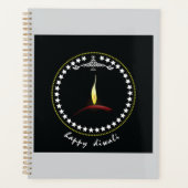 Elegant Happy Diwali Diya Flame Star Wreath Planner (Voorkant)