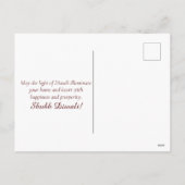 Elegant Happy Diwali Festival van het Licht Feestdagenkaart (Achterkant)