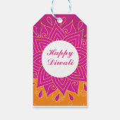 Elegant Happy Diwali Square Sticker Cadeaulabel (Achterkant)