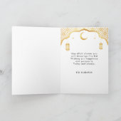 Elegant Happy Eid Mubarak Zwart Goud Kaart (Binnen)