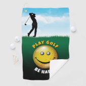 Elegant Happy Golfer ontwerp Golfhanddoek (Insitu)