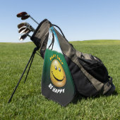 Elegant Happy Golfer ontwerp Golfhanddoek (Groen)