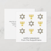 Elegant Happy Hanukkah Feestdagenkaart (Voorkant / Achterkant)