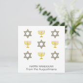 Elegant Happy Hanukkah Feestdagenkaart (Staand voorkant)