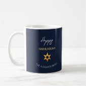 Elegant Happy Hanukkah Golden David Star Koffiemok (Links)