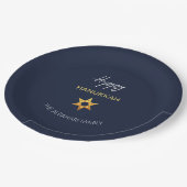 Elegant Happy Hanukkah Golden David Star Papieren Bordje (Gekanteld)