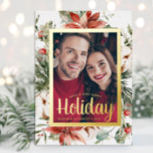 Elegant Happy Holiday Gold Foil Kaart