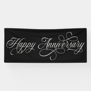 Elegant Happy Jubileum script Spandoek