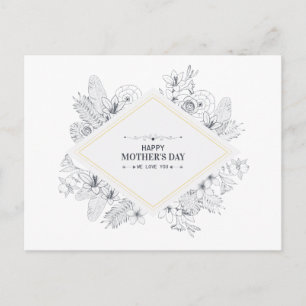 Elegant  Happy Moederdag   BRIEFKAART