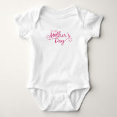 Elegant Happy Moederdag Calligrafie | Bodysuit (Voorkant)