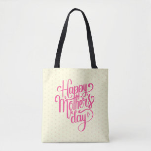 Elegant Happy Moederdag   CANVAS TAS