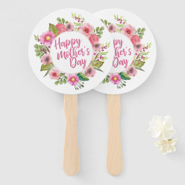 Elegant Happy Moederdag Floral | Handventilator Handwaaier