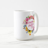 Elegant Happy Moederdag Floral | Klassieke Mok (Voorkant rechts)