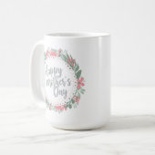 Elegant Happy Moederdag Floral | Klassieke Mok (Voorkant links)