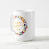 Elegant Happy Moederdag Floral | Klassieke Mok (Voorkant links)