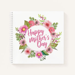 Elegant Happy Moederdag Floral   Laptop Notitieboek