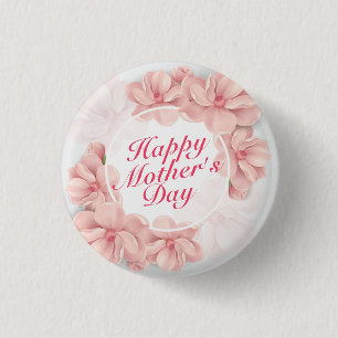 Elegant Happy Moederdag Floral Lijst Button