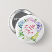Elegant Happy Moederdag Floral Lijst Button (Voorkant /achterkant)