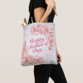 Elegant Happy Moederdag Floral Lijst Canvas tas (Dichtbij)