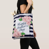 Elegant Happy Moederdag Floral Lijst Canvas tas (Dichtbij)