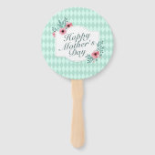 Elegant Happy Moederdag Floral Lijst Hand Fan Handwaaier (Voorkant)