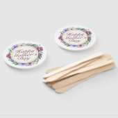 Elegant Happy Moederdag Floral Lijst Hand Fan Handwaaier (Niet-gemonteerd)