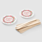 Elegant Happy Moederdag Floral Lijst Hand Fan Handwaaier (Niet-gemonteerd)