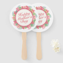 Elegant Happy Moederdag Floral Lijst Hand Fan