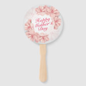 Elegant Happy Moederdag Floral Lijst Hand Fan Handwaaier (Voorkant)