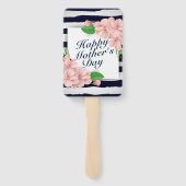 Elegant Happy Moederdag Floral Lijst Hand Fan Handwaaier (Achterkant)