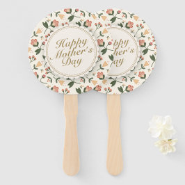 Elegant Happy Moederdag Floral Lijst Hand Fan Handwaaier