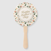 Elegant Happy Moederdag Floral Lijst Hand Fan Handwaaier (Voorkant)