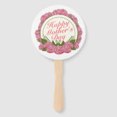 Elegant Happy Moederdag Floral Lijst Hand Fan Handwaaier (Achterkant)