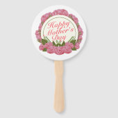 Elegant Happy Moederdag Floral Lijst Hand Fan Handwaaier (Voorkant)