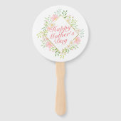 Elegant Happy Moederdag Floral Lijst Hand Fan Handwaaier (Achterkant)