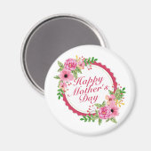 Elegant Happy Moederdag Floral Lijst Magnet (Voorkant / Achterkant)