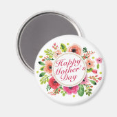 Elegant Happy Moederdag Floral Lijst Magnet (Voorkant / Achterkant)