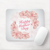 Elegant Happy Moederdag Floral Lijst Mousepad Muismat (Met muis)