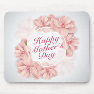 Elegant Happy Moederdag Floral Lijst Mousepad Muismat