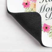 Elegant Happy Moederdag Floral Lijst Mousepad Muismat (Hoek)